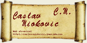 Časlav Mioković vizit kartica